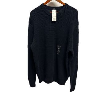 Uniqlo Mens Middle Gauge Crew Neck Long Long Sleeve Sweater Blue Knit Blue XL